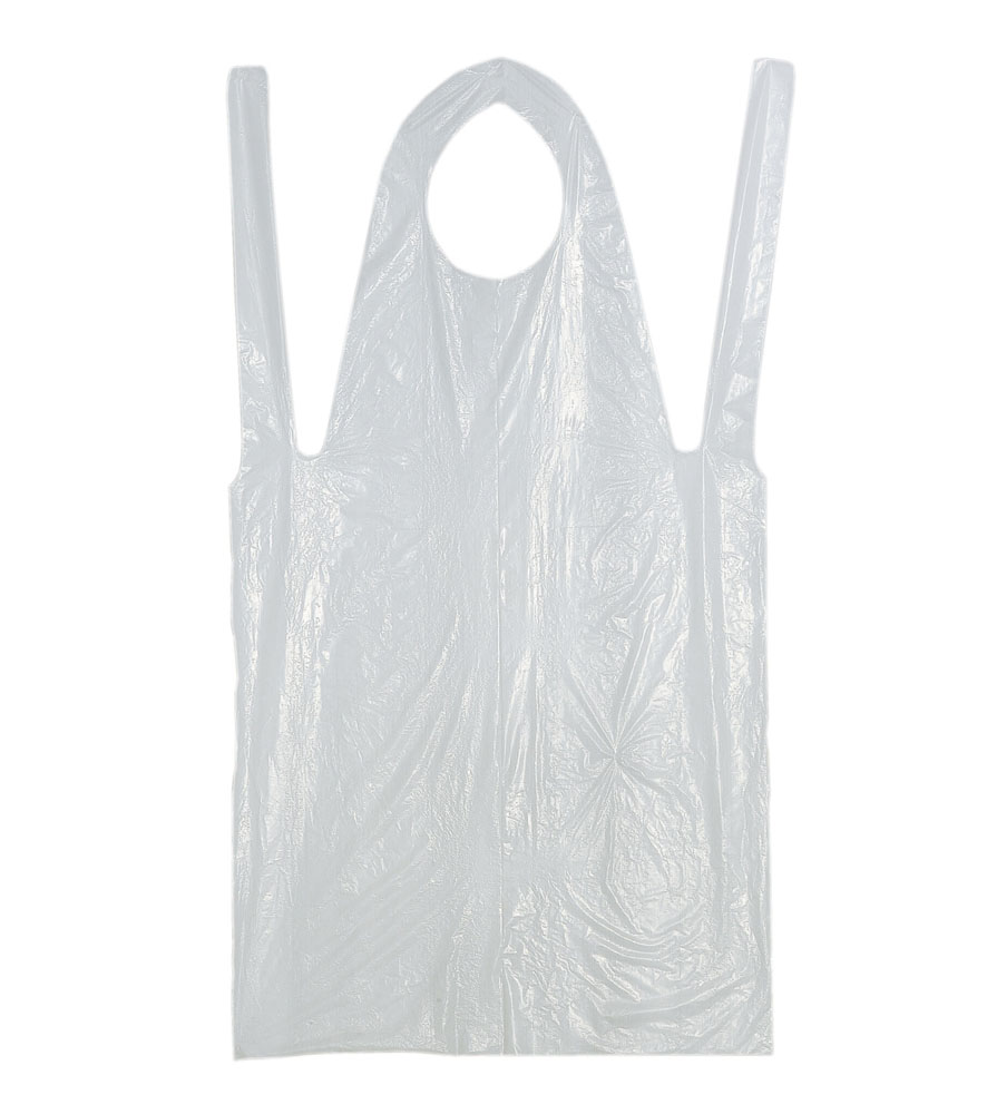 03130005_PE_APRON_white CERVA VYARA fehér egyszer használatos PE kötény (100db/csomag) - Image 1