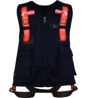 DELTA PLUS Har12gilno fekete testhevederzet jól láthatósági mellénnyel