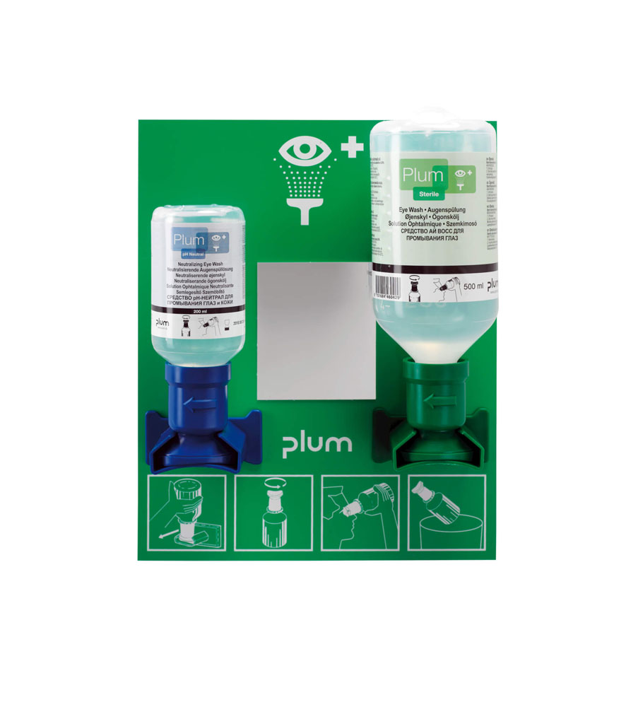 99110029_4773 Eyewash station with pH Neutral and Plum eyewash CERVA Plum Eye Wash/PH Neutral Station fali szemöblítő készlet - Image 1