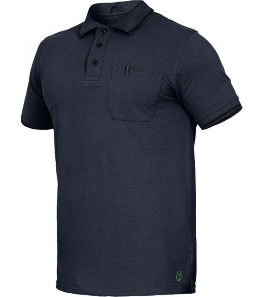 LEIB-FLEX-Line-galleros-polo-fekete-FLEXU LEIB FLEX galléros rövid ujjú póló - Image 1