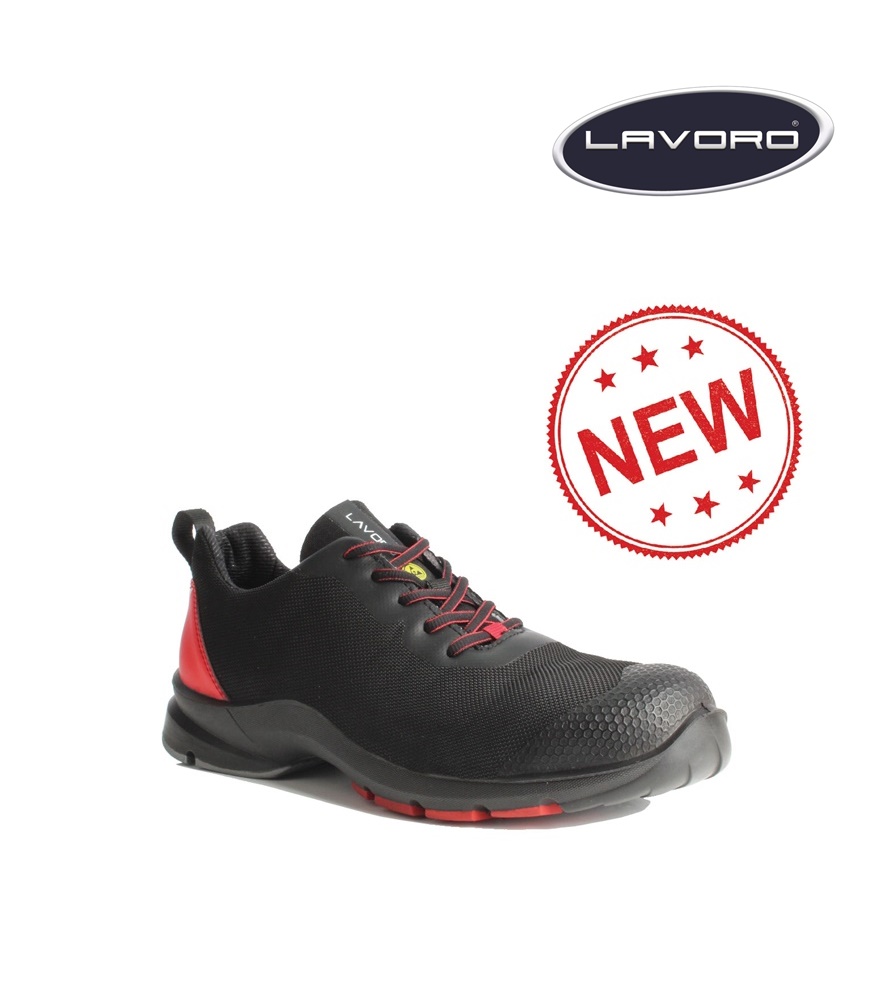 lavoro-hybrid-munkavedelmi-cipo-piros-fekete Lavoro HYBRID munkavédelmi cipő S3 SRC ESD - Image 1
