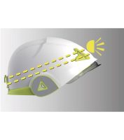 Delta Plus ONYX2 BLANC építőipari sisak dupla sisakhéjjal, beépített, behúzható szemvédővel - Image 4