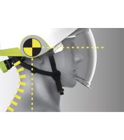 Delta Plus ONYX2 BLANC építőipari sisak dupla sisakhéjjal, beépített, behúzható szemvédővel - Image 5