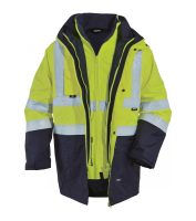 Vizwell 5 az 1-ben szélálló vízálló jól láthatósági jelző kabát, parka - Image 9