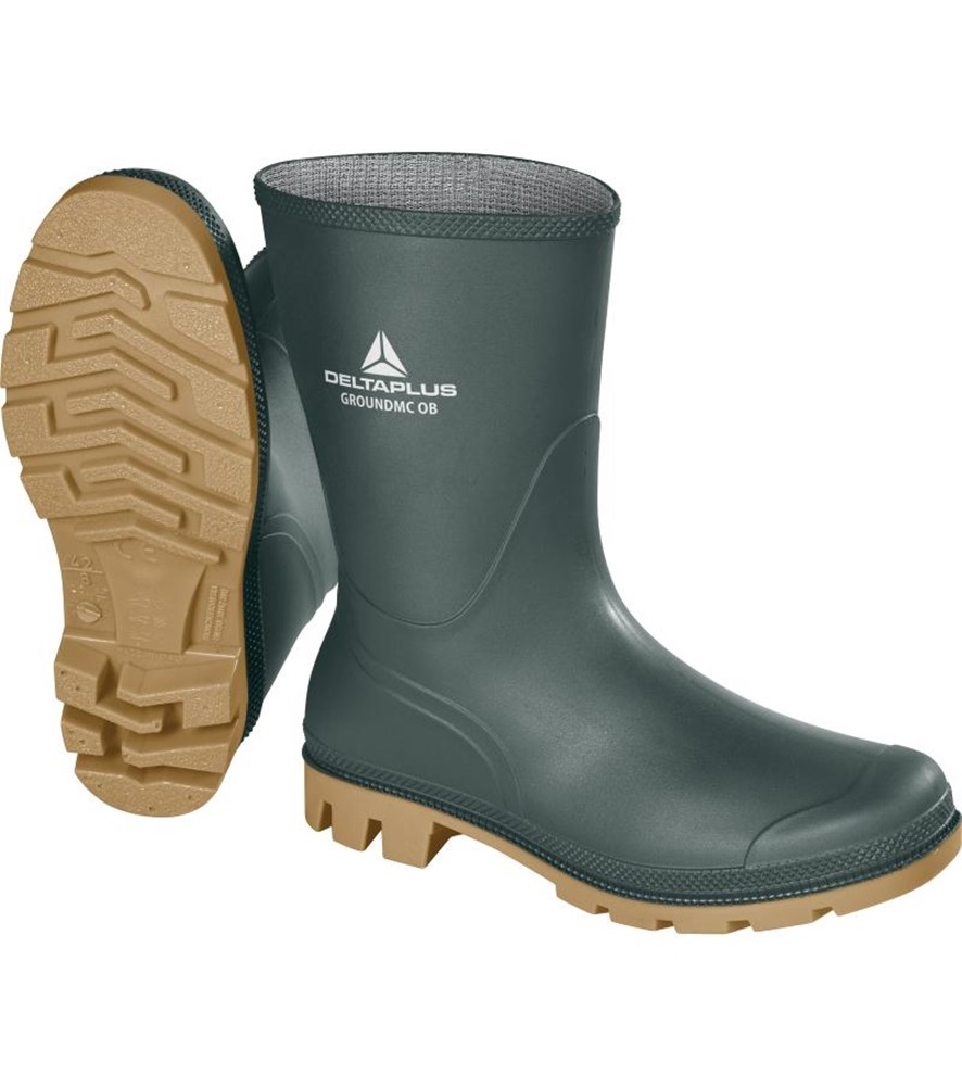 Deltaplus-pvc-felszaru-munkacsizma-GROUNDMC-OB-zold-bezs Delta Plus GROUNDMC munka félcsizma - Image 1