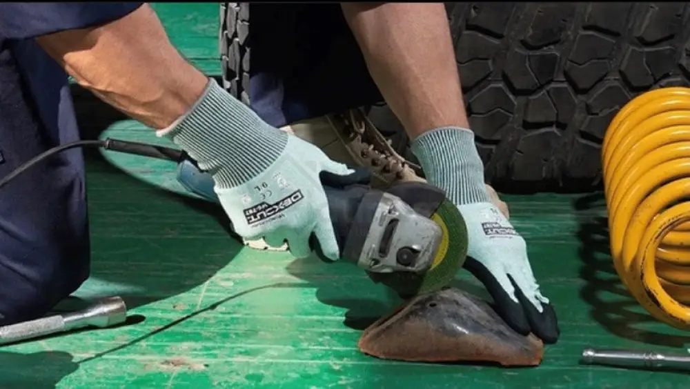 wonder grip 787 dexcut cut heat resistant gloves nitrile palm iso level d r type