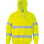 PORTWEST jól láthatósági fluo sárga kapucnis pulóver