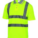 DELTA PLUS Hight Visibility sárga rövid ujjú galléros póló