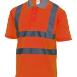 DELTA PLUS Hight Visibility narancs rövid ujjú galléros póló