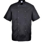 PORTWEST Kent fekete séfkabát